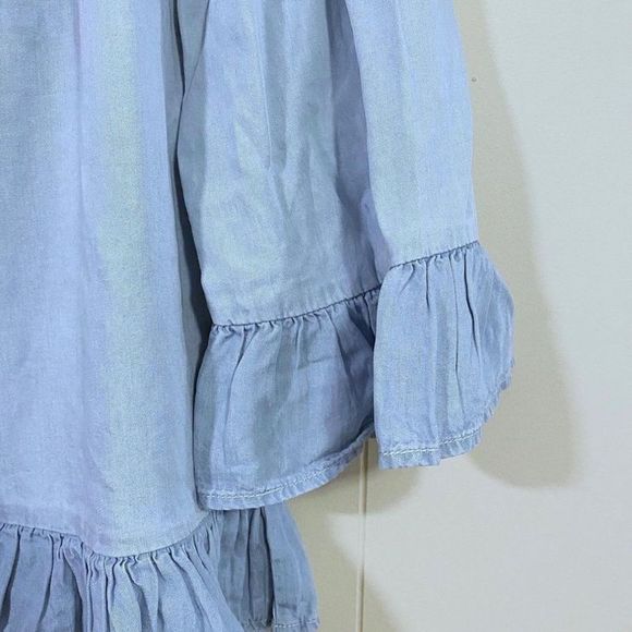 Jane & Delancey Chambray Off Shoulder Ruffle Top - Picture 3 of 5